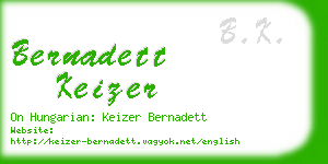 bernadett keizer business card